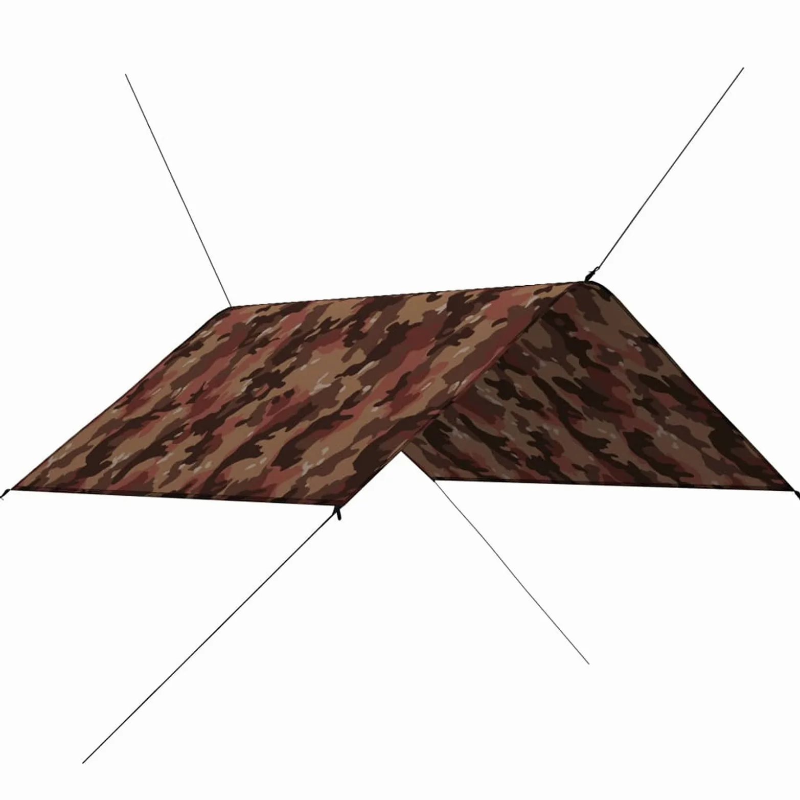 Tidyard Impermeables Lonas de Tiendas de Campaña Toldo de Camping Toldo de Jardín Toldo de Sombra para Playa/Parque,Lona de Picnic Protección UV Camuflaje 3x2,85 m