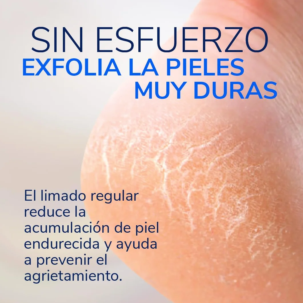 Dr. Scholl's Lima eléctrica pedicura exfolia elimina durezas callos suaviza pies pule suavidad viajes pilas AAA