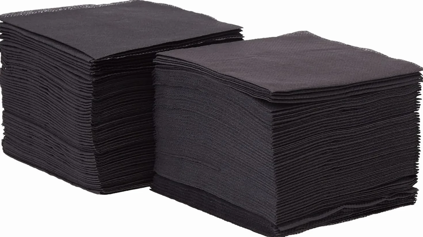 Servilleta de Papel Tamaño Cocktail, Pliegue 1/4, Punta Punta, 150 unidades, Negro