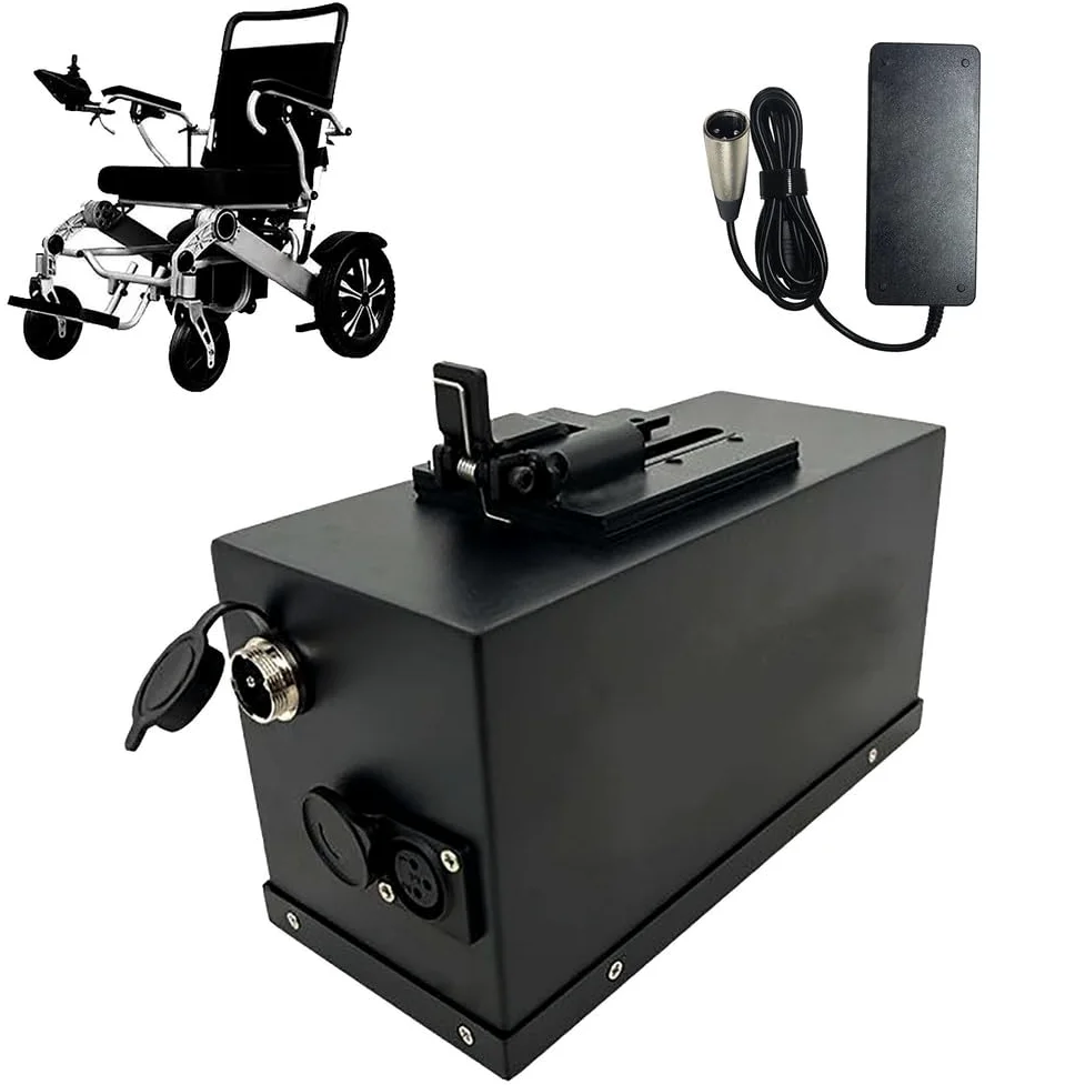 Batería de 24 V 13 Ah 6,6 Ah 16 Ah 24 Ah 20 Ah para Silla de Ruedas. Baterías de Litio de 24 voltios para Scooter/Carrito de Movilidad con Asistencia eléctrica, Incluye Cargador.