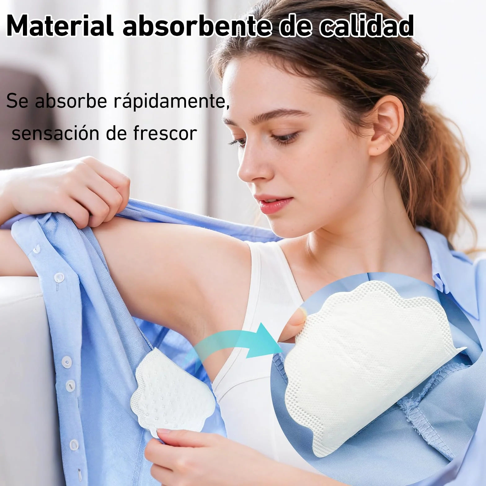 Almohadillas Axilas Sudor Absorbentes Invisibles Transpirables Antisudor Ropa Camisas 80 Piezas