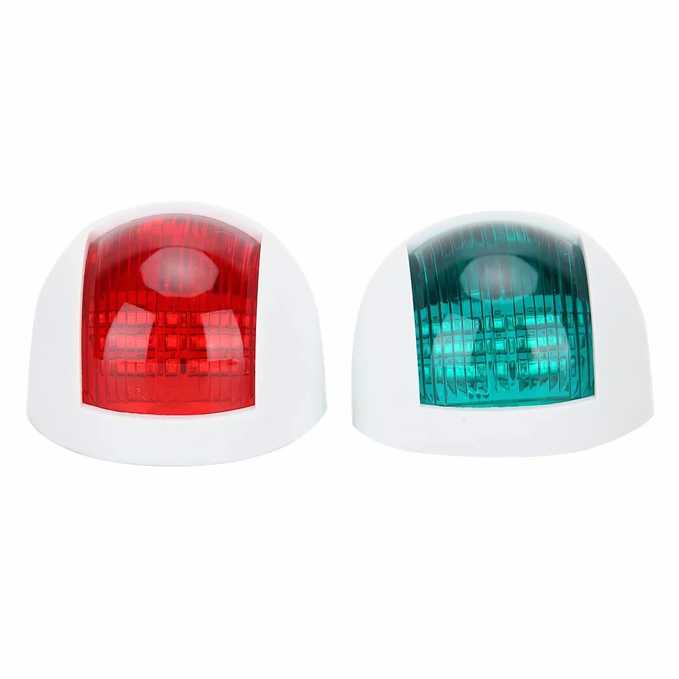 Luces de Navegación LED para Barcos Pareja de Faros de Señalización Rojo y Verde 12V Impermeables IP66 para Pontones Yates Lanchas y Embarcaciones Pequeñas