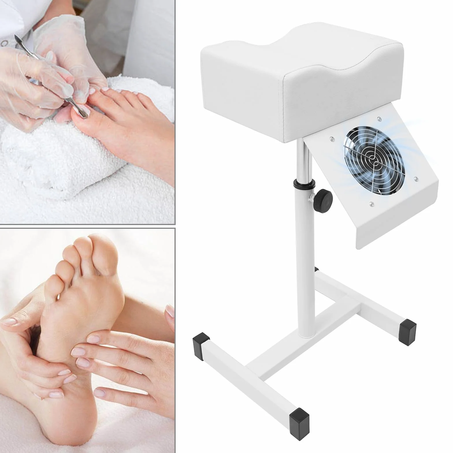 Silla de pedicura móvil con succión ajustable ligera