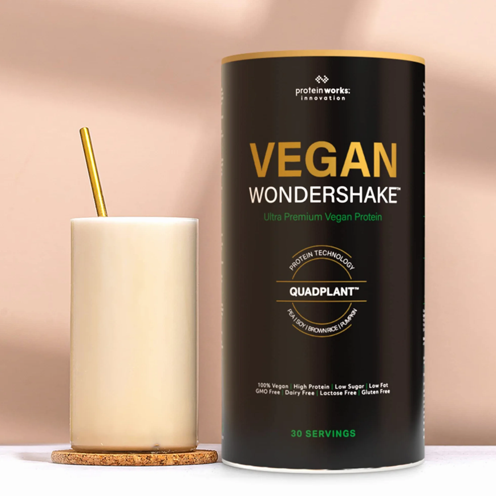THE PROTEIN WORKS Vegan Wondershake Batido Proteico Vegano 30 Servicios Galletas Con Nata