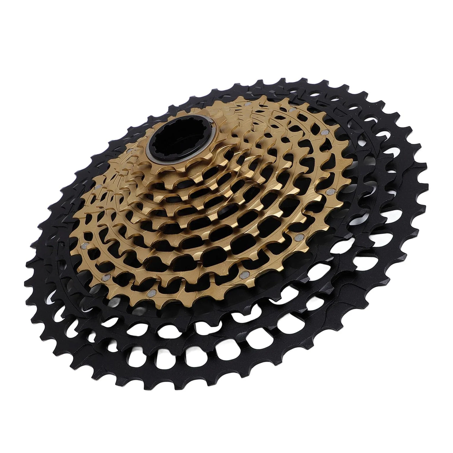 Pongnas Cassette de Bicicleta de Montaña de 12 Velocidades Compatible 10-46T CNC Aleación de Aluminio Hueca y Rueda de Acero para Trail Enduro Actualización de Transmisión Ligera