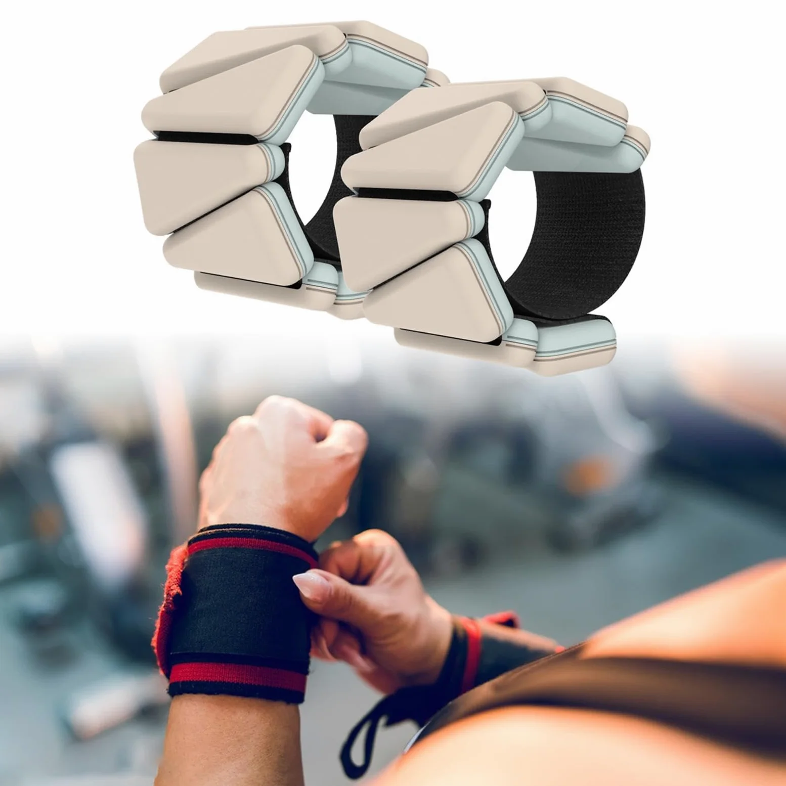 Milageto 2 Piezas Pesas para Tobillo Muñeca Correas Ajustables Silicona Cómodas para Ejercicios de Fuerza Adecuadas para Gimnasio Aeróbicos Pilates Entrenamien
