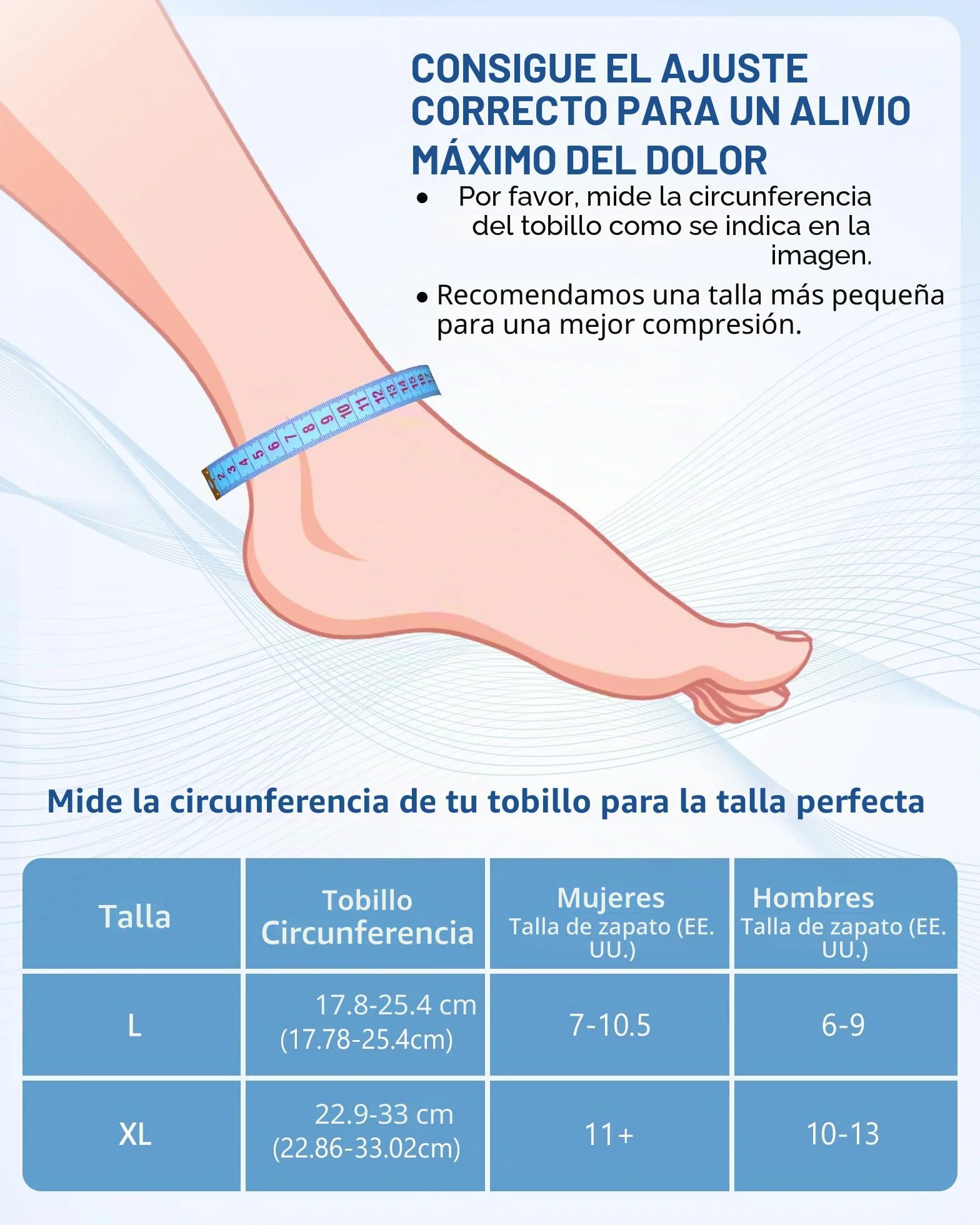 Tolaccea Funda de Hielo para Tobillo y Pie, Compresa de Gel Reutilizable para Terapias de Frío y Calor