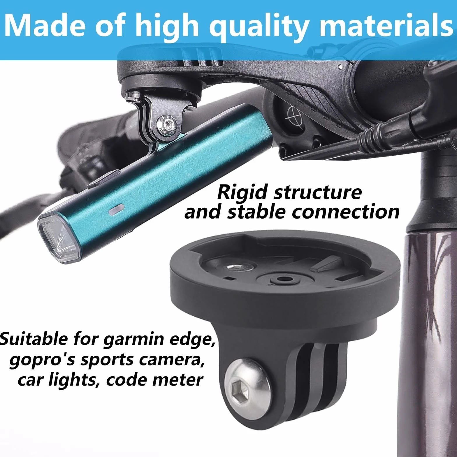 Soporte para Ordenador de Bicicleta, Gopro Bicicleta Ordenador Soporte para Garmin Edge, Soporte Bicicleta Adaptador Universal Combo, Soporte de Cámara para Uso Deportivo en Bicicleta