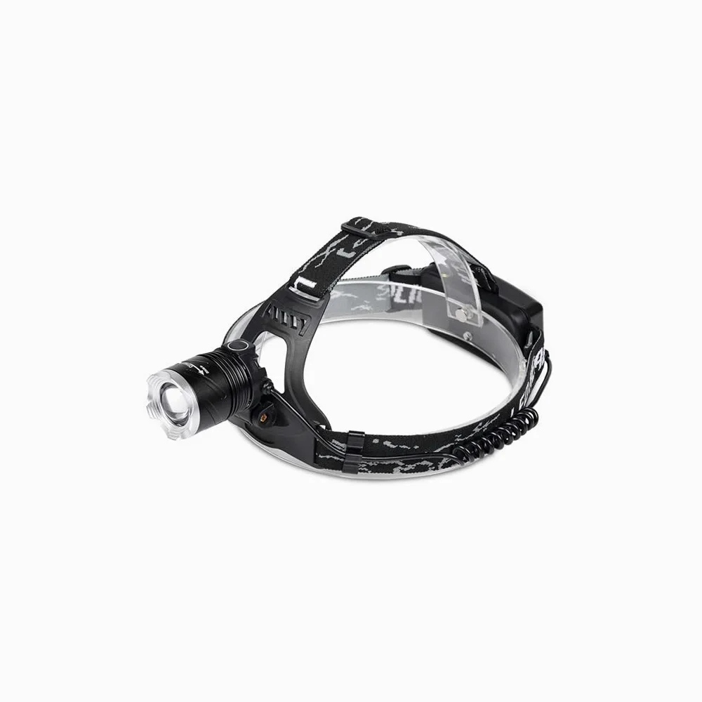 Linterna LED Recargable, liviana Linterna Linterna Linterna Luz fuerte Carga Mini linterna montada en la cabeza Pesca Pesca al aire libre Lámpara de minero de largo alcance (Color : Black)