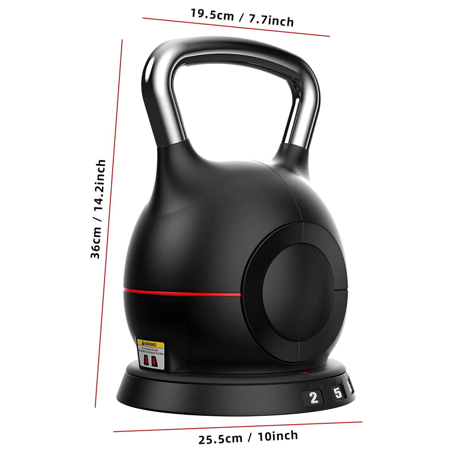 Pesa rusa ajustable, 7 en 1 de 2 a 20 kg, mango de aluminio sólido, ajuste rápido de peso para gimnasio en casa, adecuado para entrenamiento de fuerza de personas en todas las etapas.