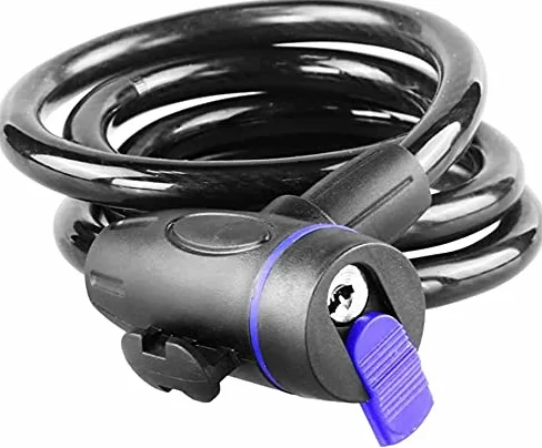 Candado de Cable de Acero para Bicicleta de montaña, antirrobo, con Llave, para Equipo de Ciclismo, Color Negro