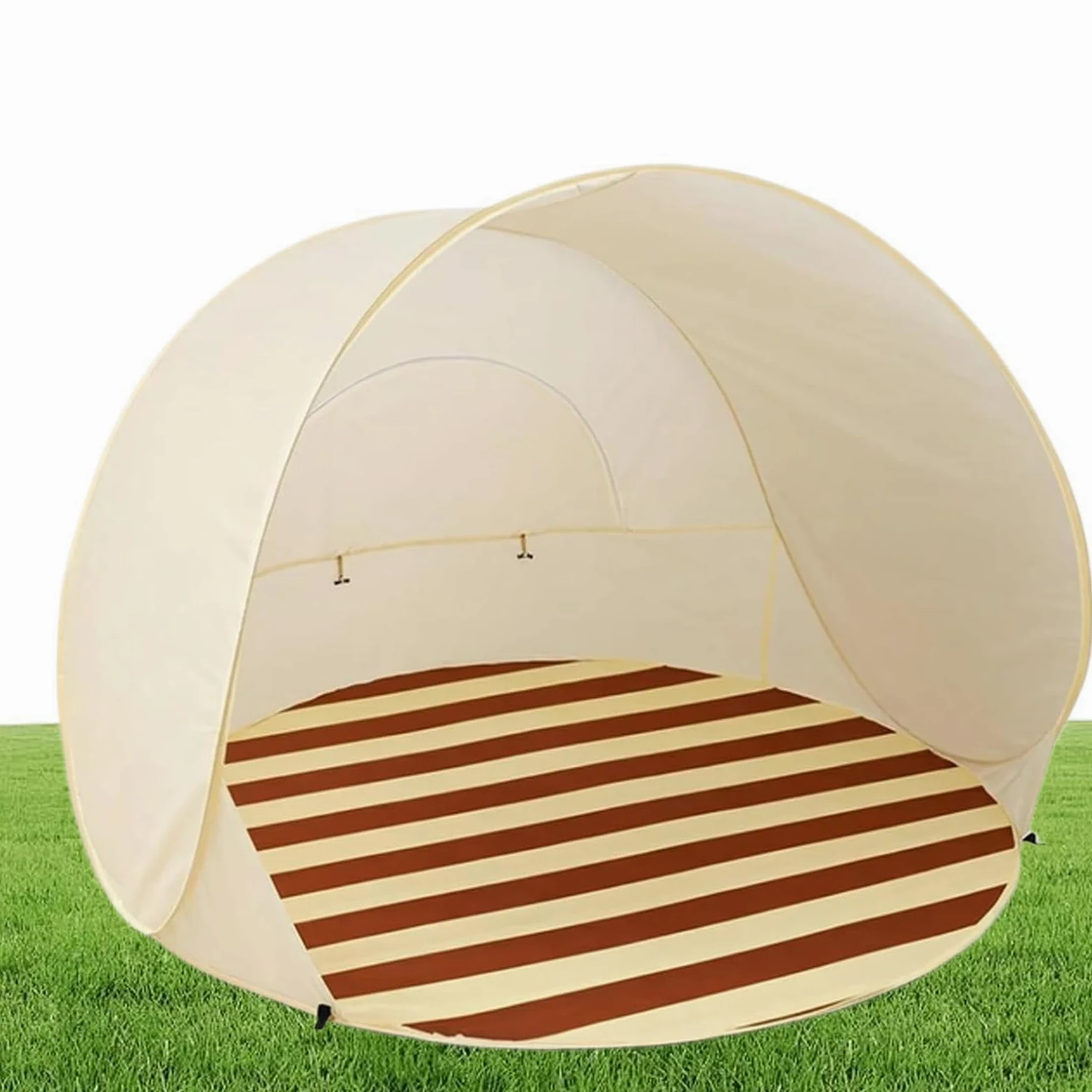 Tienda de Playa con protección Solar Impermeable y Plegable | para playa para 3 personas, camping, senderismo, viajes, aire libre, verano, parque, familia