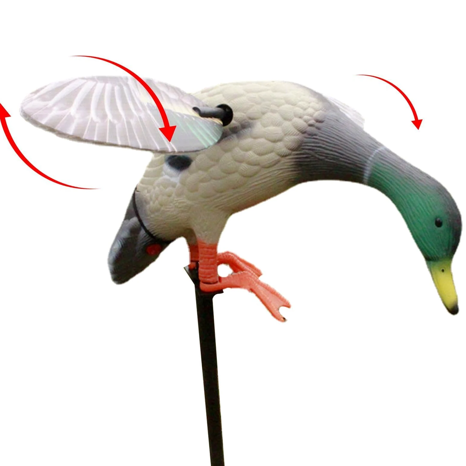 Genérico Señuelos De Caza De Patos - 6V Mallard Ducks Doy | Señuelo | Giratorio, Señuelos Realistas Con Control Remoto, Señuelos De Movimiento Ajustable, Señuelos De Caza Flotante
