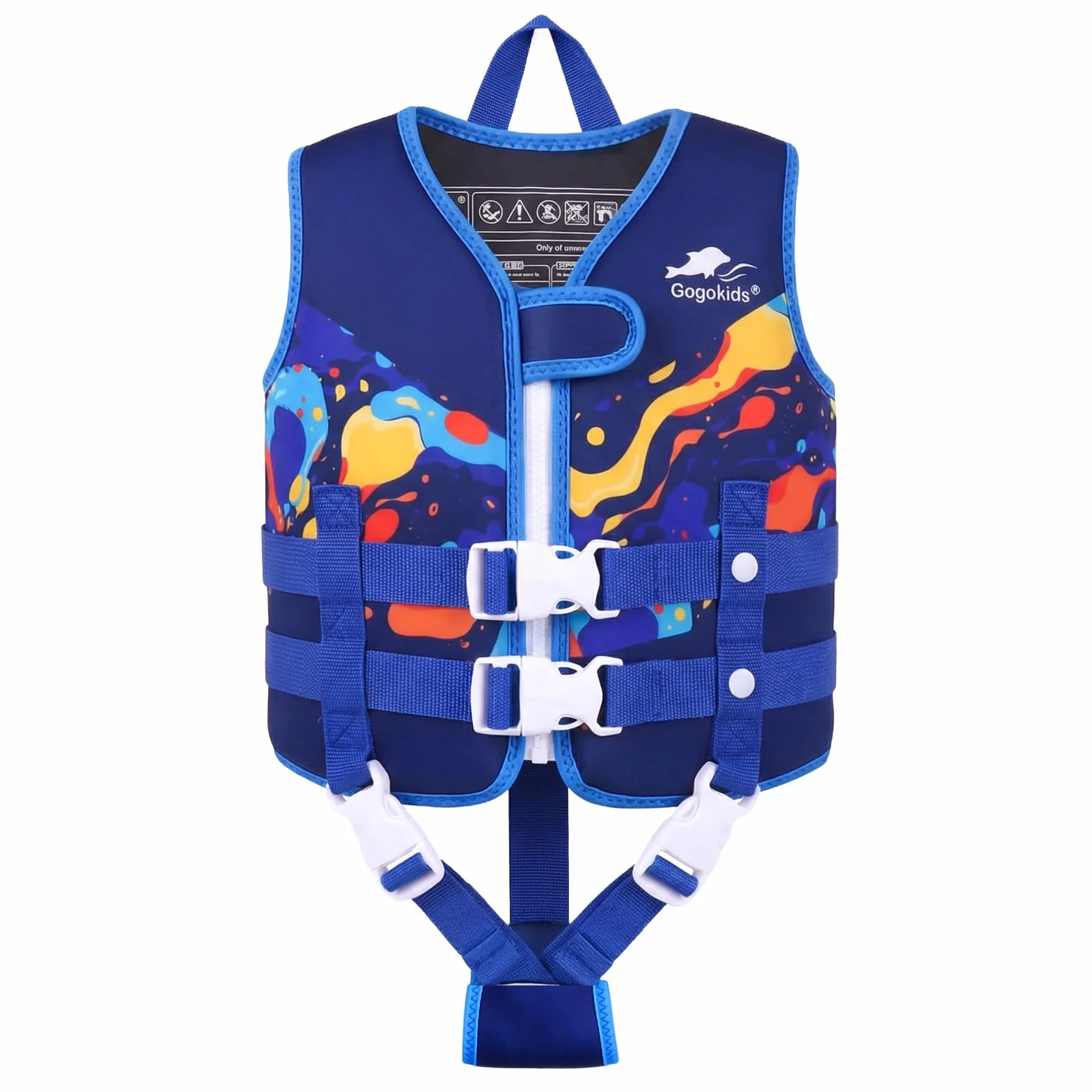 Gogokids Chaleco de Natación para Niños Chaleco Flotador para 1-9 Años Niños Niñas, Chaleco de Piscina con Tirantes Dobles Ajustables, Chaleco de Natación de Flotabilidad Fuerte para Aprender a Nadar