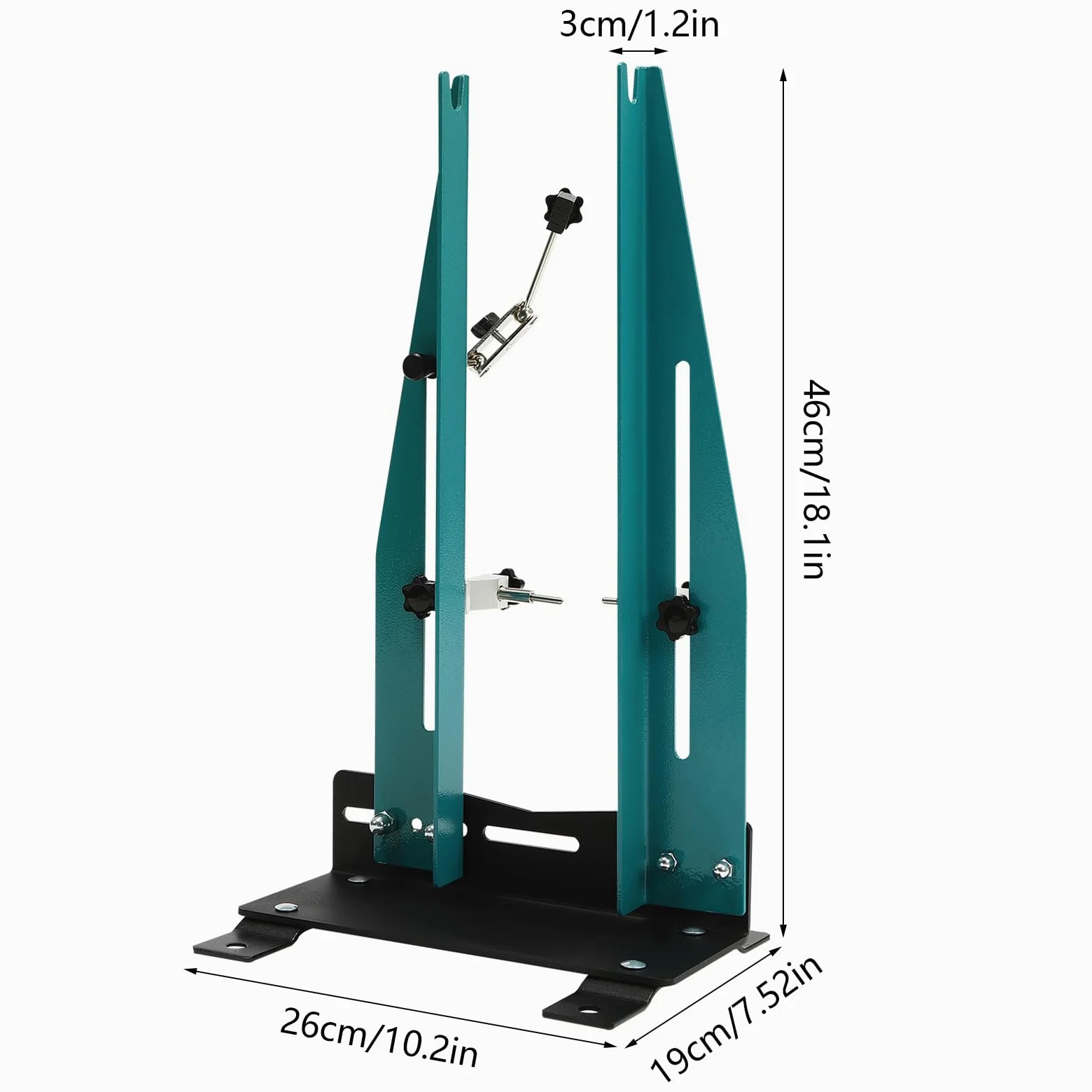 Soporte profesional para ruedas de bicicleta con herramienta de alineación multifunción extraíble para mantenimiento de llantas de bicicleta de carretera y MTB