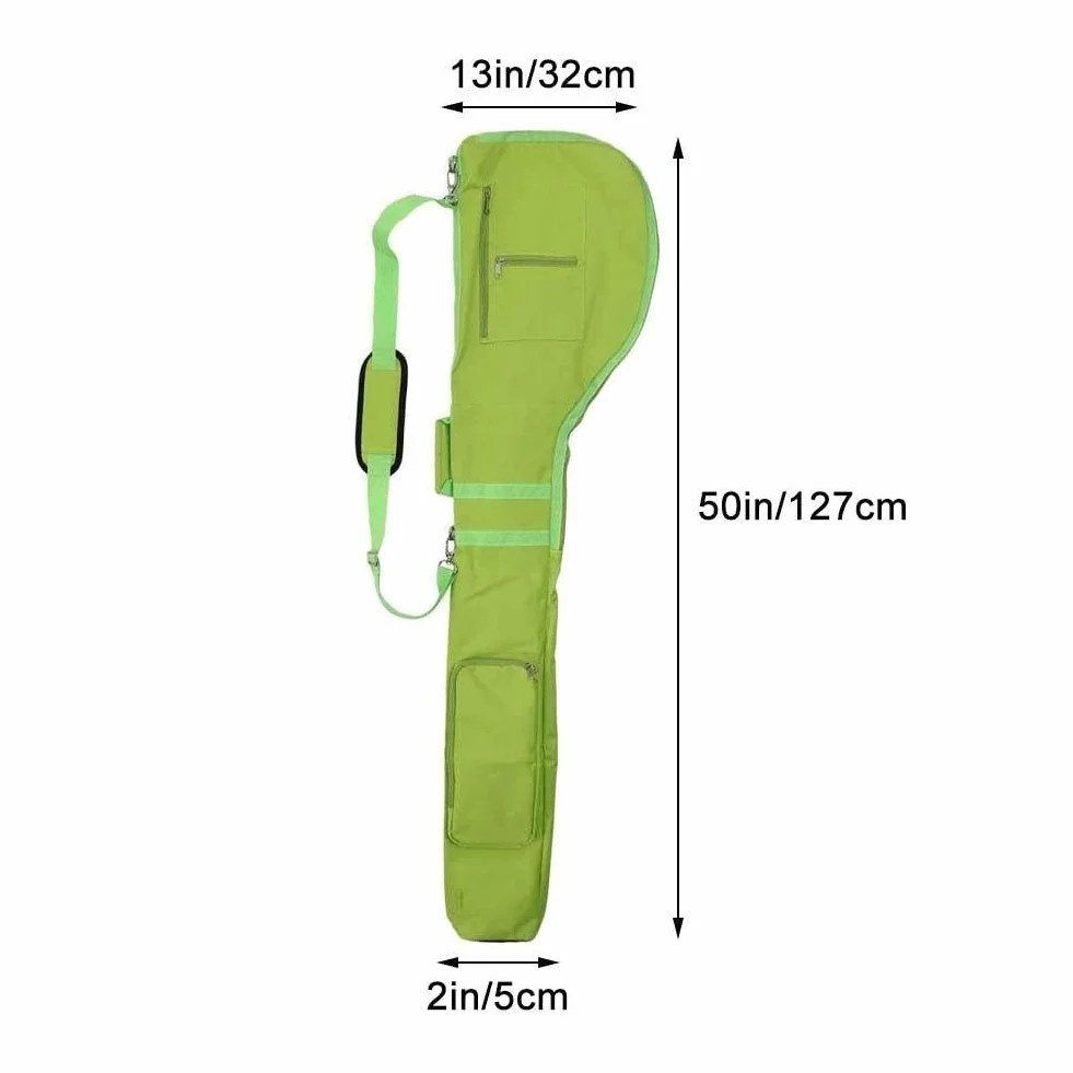 Hrippy Bolso De Transporte De Golf Bolso De Club De Golf Plegable Bolso De Viaje De Golf con Cremallera con Bolsas De Golf Nylon Bolso De Entrenamiento De Golf Ajustable