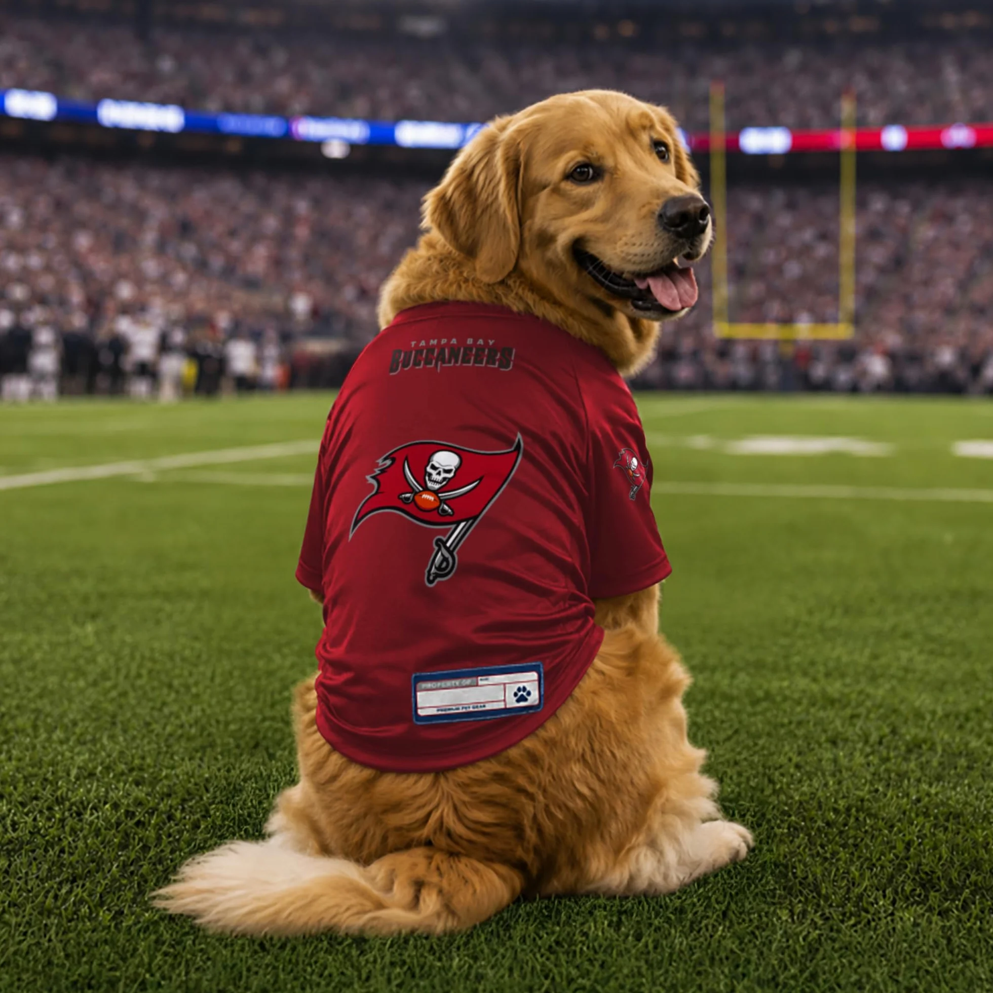 Littlearth NFL Tampa Bay Buccaneers Stretch Pet Jersey XL - Camiseta Deportiva para Perros y Gatos
