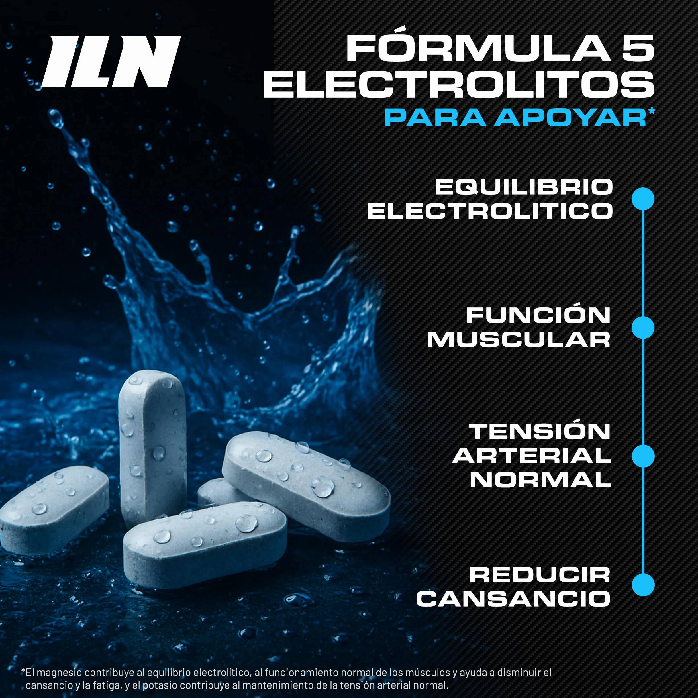 Electrolitos sin azucar 360 comprimidos Complejo 1500 mg Vegano apto keto