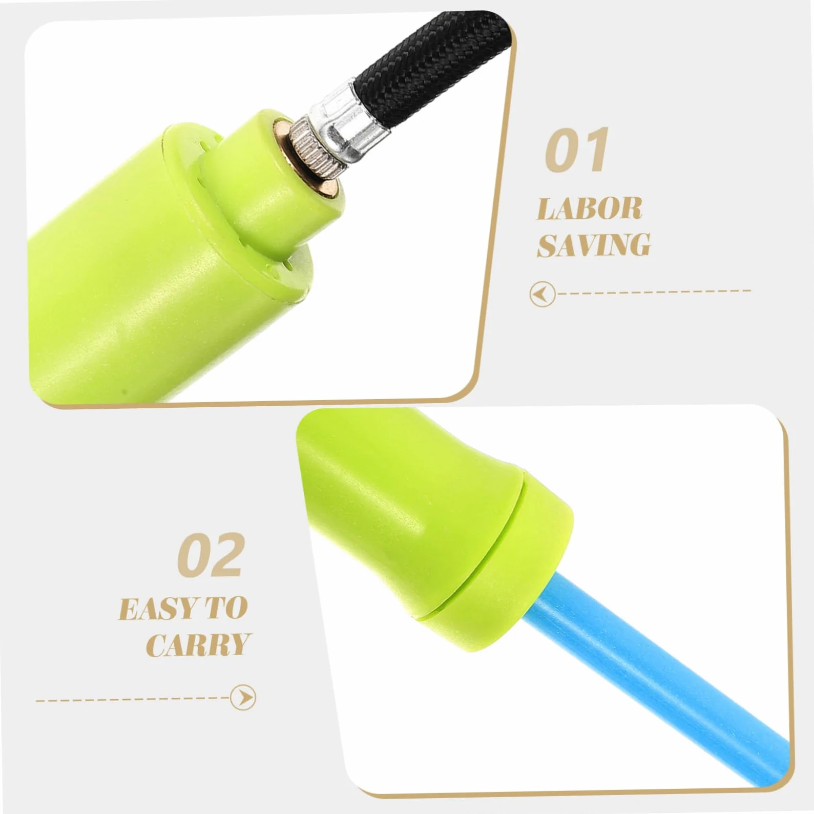 TOYANDONA Mini Inflador Portátil para Diminuto Aire Inflable Práctica De Bicicleta Amarillo Abs