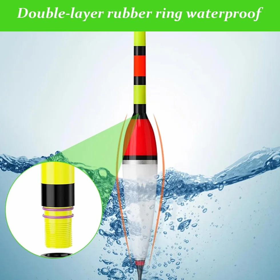 Juego de 3 poses de pesca LED, 6 g/8 g/9 g, con sensor de gravedad y base de metal