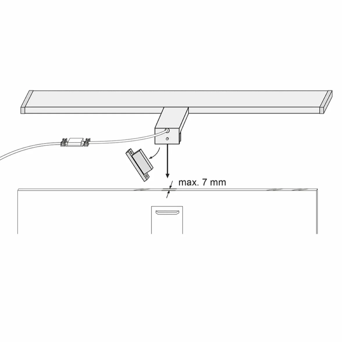 SEBSON Lampara Espejo Baño LED 40cm 8W 600lm 4000K IP44