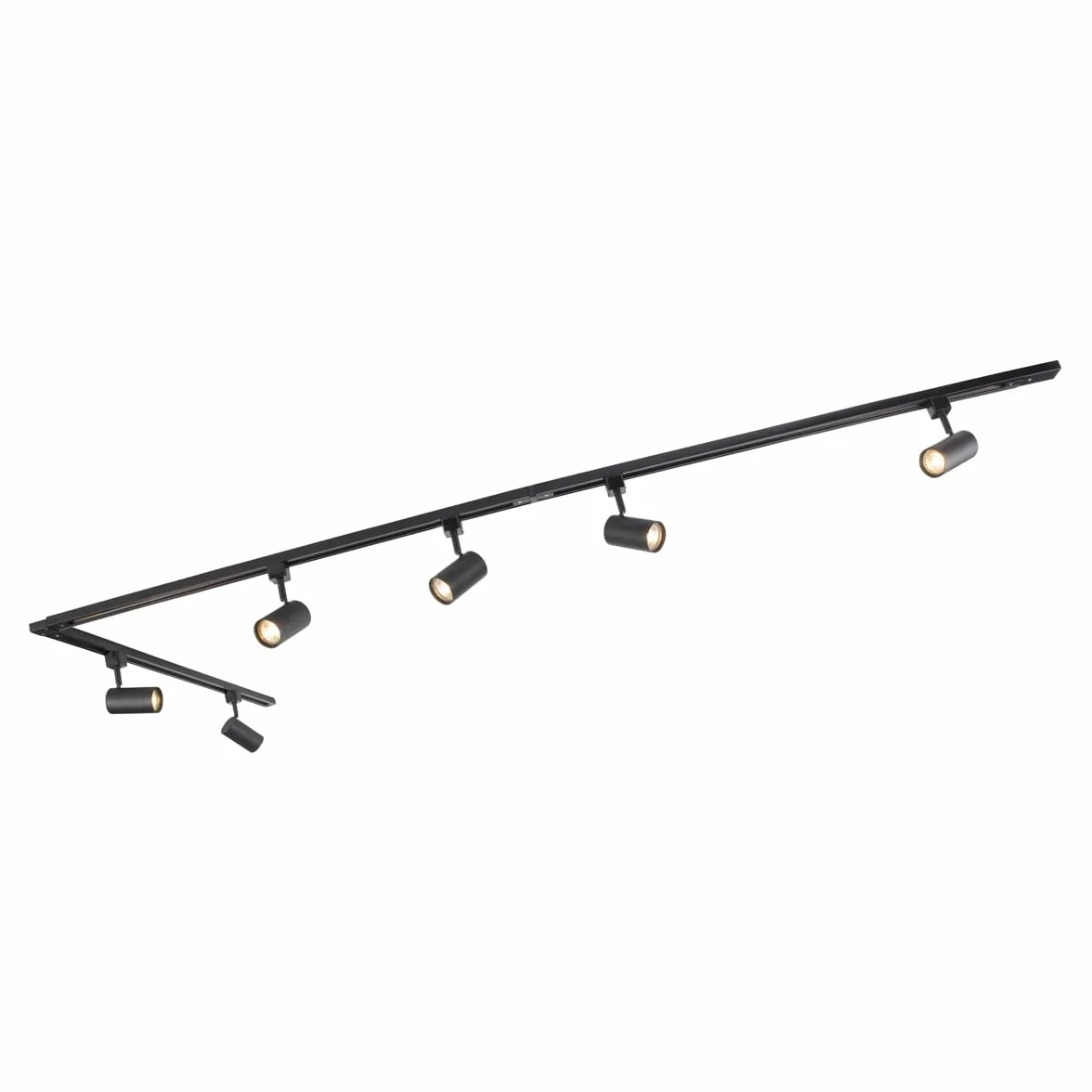 QAZQA Moderno railsysteem 6 spots zwart 1-fase 300cm LED Max 6x50W