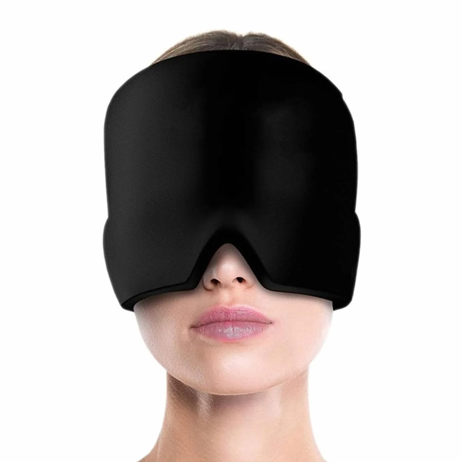 Kiuiom Alivio Para Migraña Gorro De Gel Frío Reutilizable Compresas Frias Y Calientes Negro