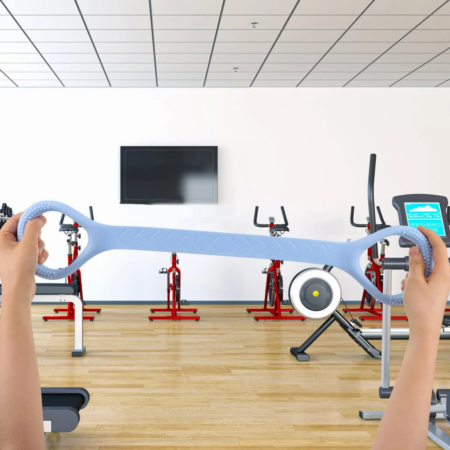 BESPORTBLE Figura 8 Tensor Bandas De Resistencia Bandas De Pilates Banda Elástica Trasera Banda Elástica De Fitness Yoga Bandas De Asistencia para Levantarse Gel De Sílice Sky-Blue