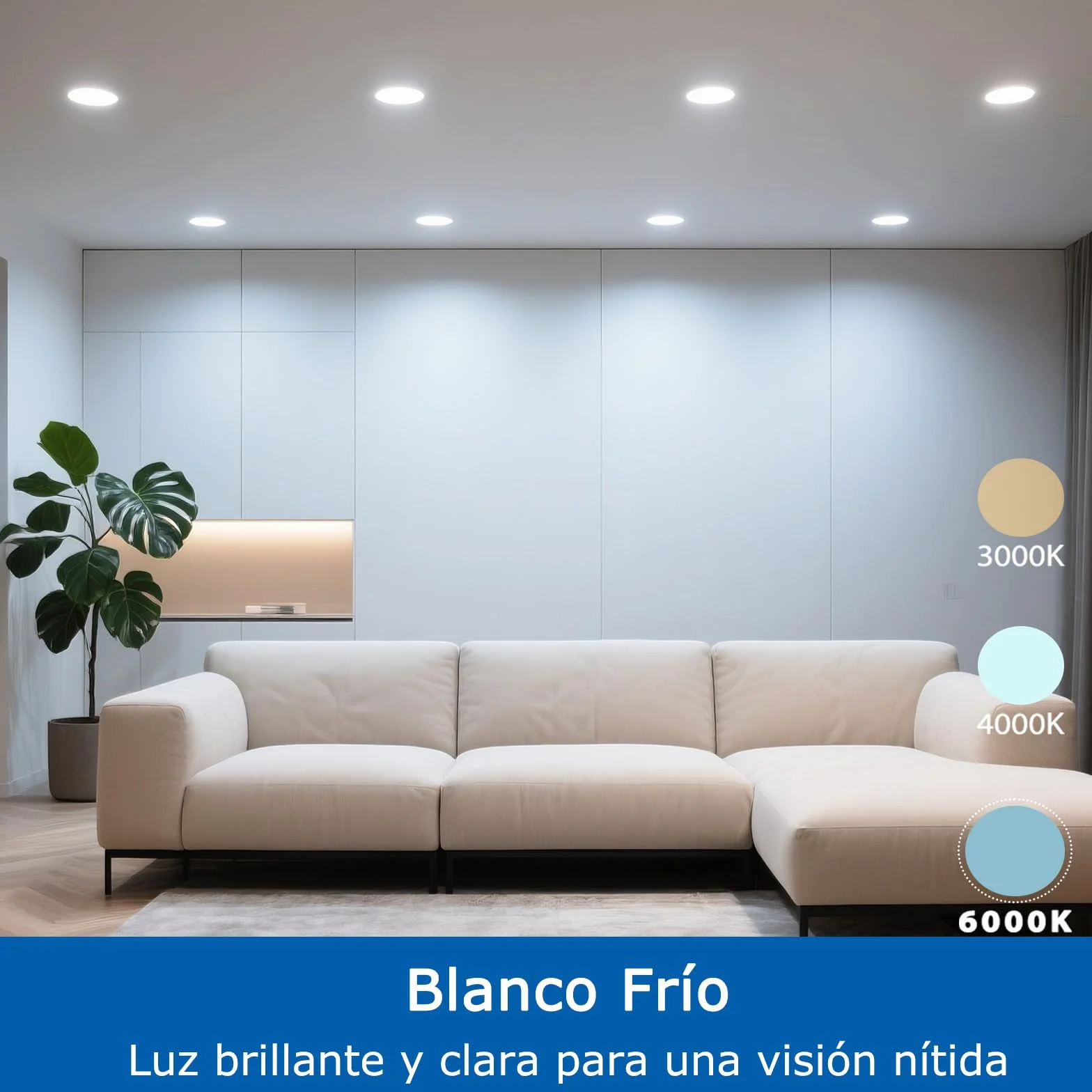 ZIZZLER Downlight Led Empotrable 6000K Blanco Frio 5W IP44 Corte 68-80mm Pack 40 220V-240V
