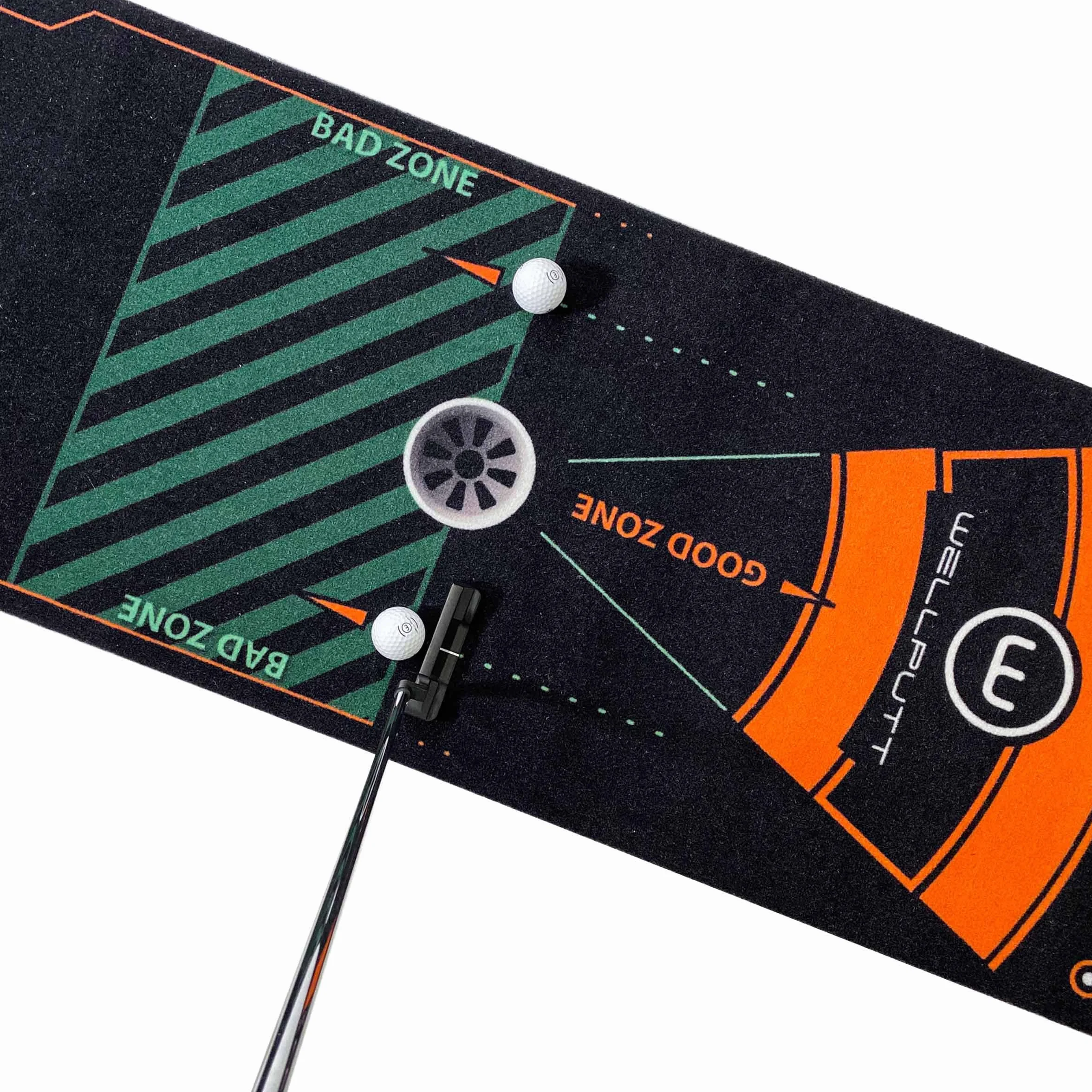 WELLPUTT - Alfombra de Putting Entrenamiento Golf - 4m Negro