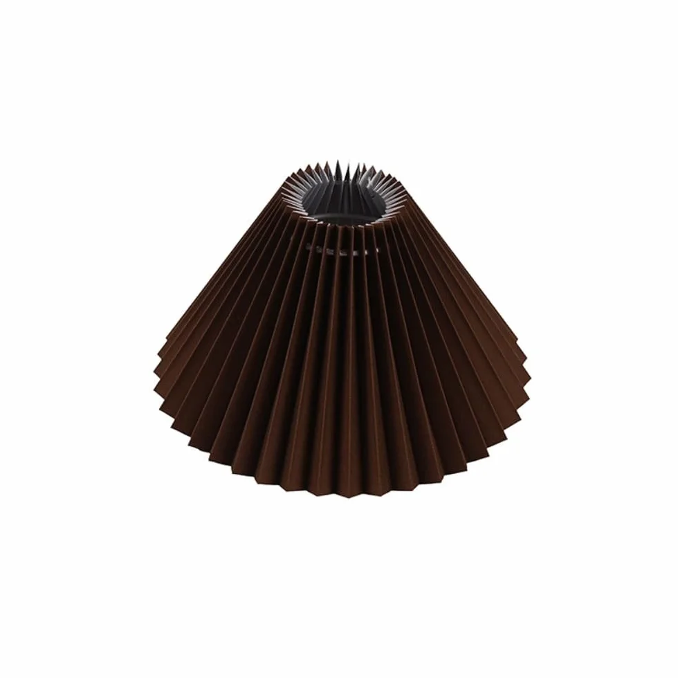 Cubierta protectora de lona plisada vintage para lámparas de mesa y techo E27 (beige)