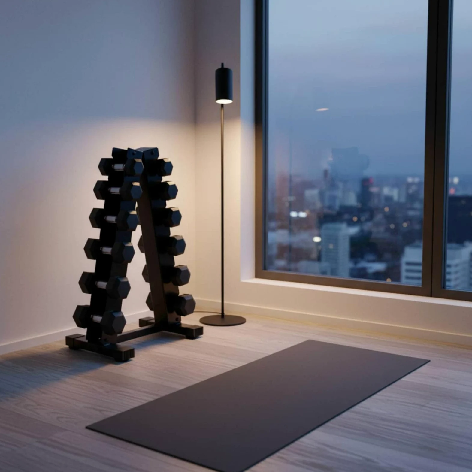 Gralara Soporte para Mancuernas Estantería Pesas Organizador Compacto Rack Hierro 6 Niveles Base Firme Pies Antideslizantes Zona Deporte Adecuado para Gimnasio Doméstico Área de Musculación Garaje