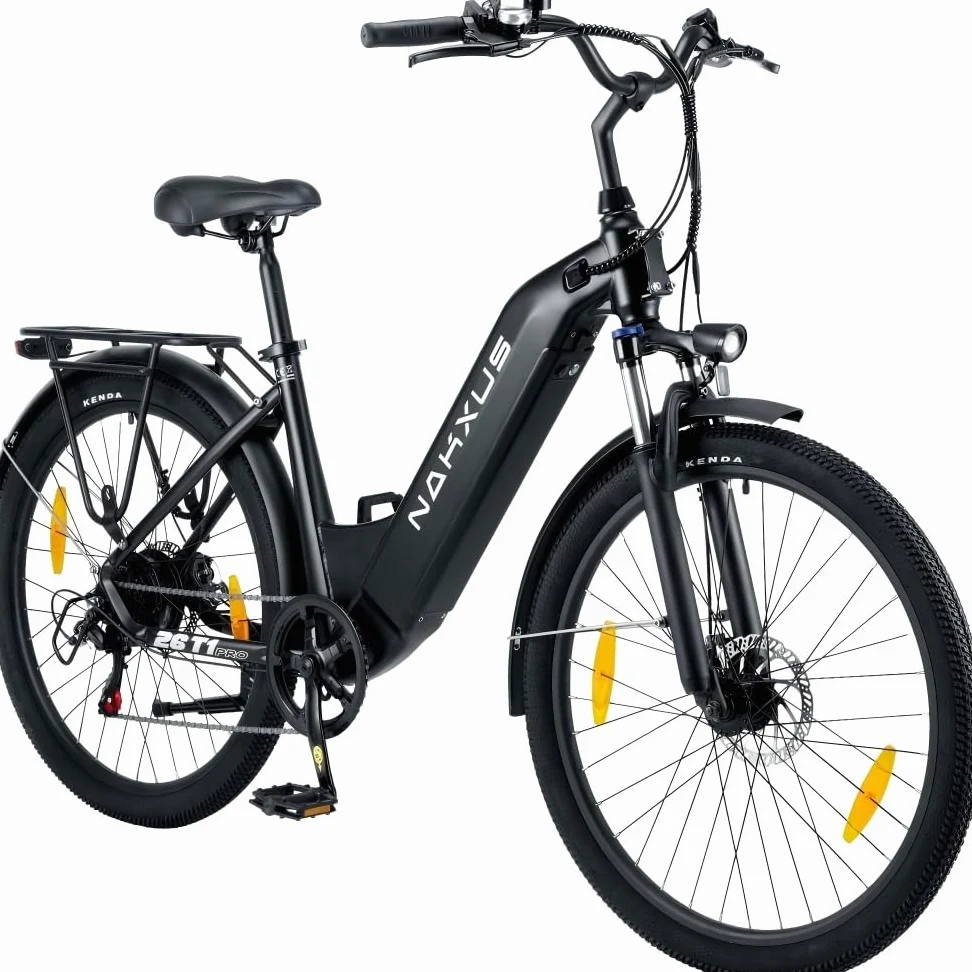 26T1 Bicicleta eléctrica de 26 pulgadas, batería extraíble de 36 V, 18,2 Ah, motor de 250 W, pantalla LCD, 7 velocidades, alcance 90-130 km, 25 km/h, IPX5 resistente al agua para adultos