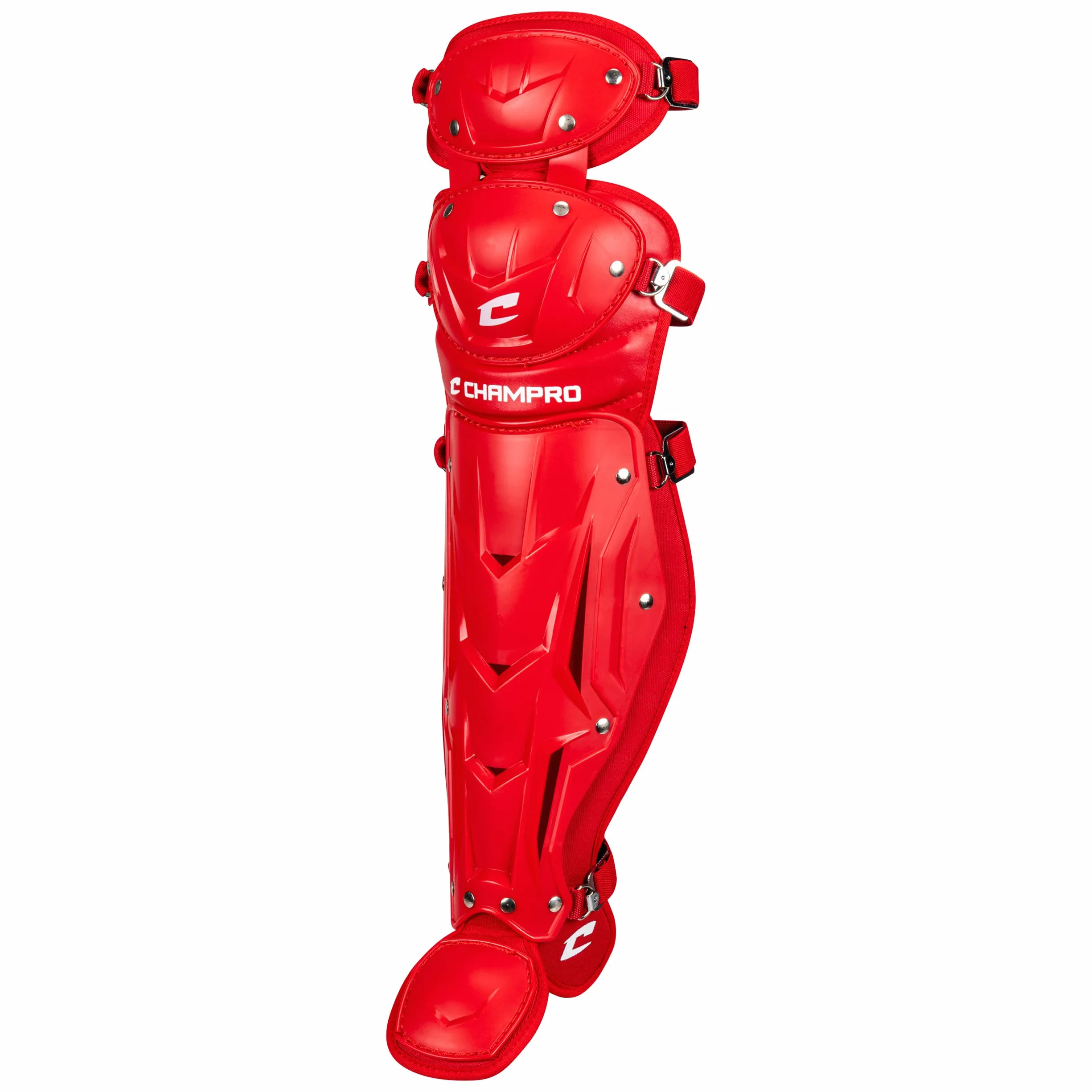 Champro Optimus MVP - Protectores de piernas para atascador de béisbol con doble rodilla, 16,5 pulgadas de longitud