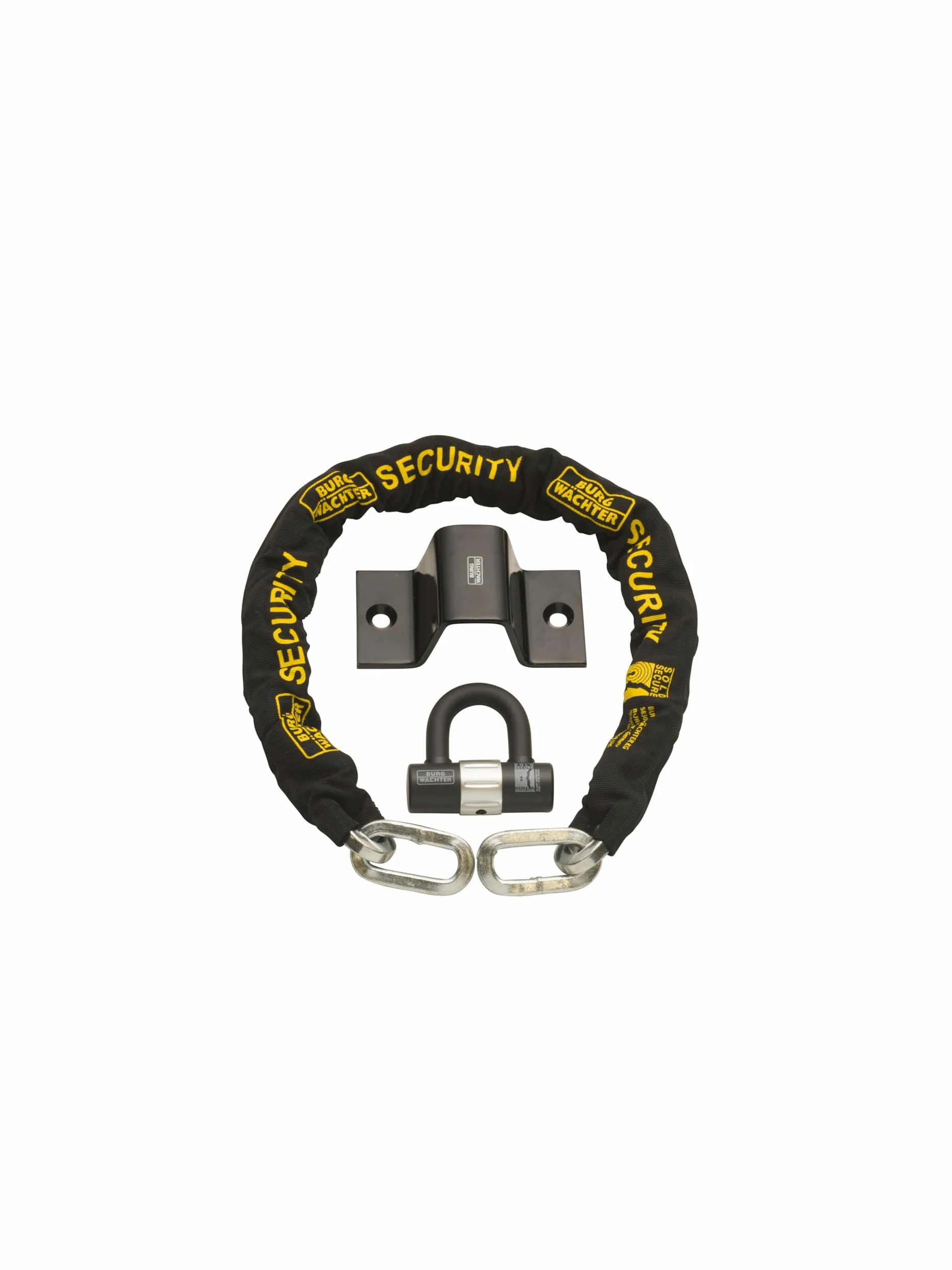 Burg-Wachter - Cadena de seguridad para bicicleta (1 m, 12 mm, cierre de diamante, color negro)
