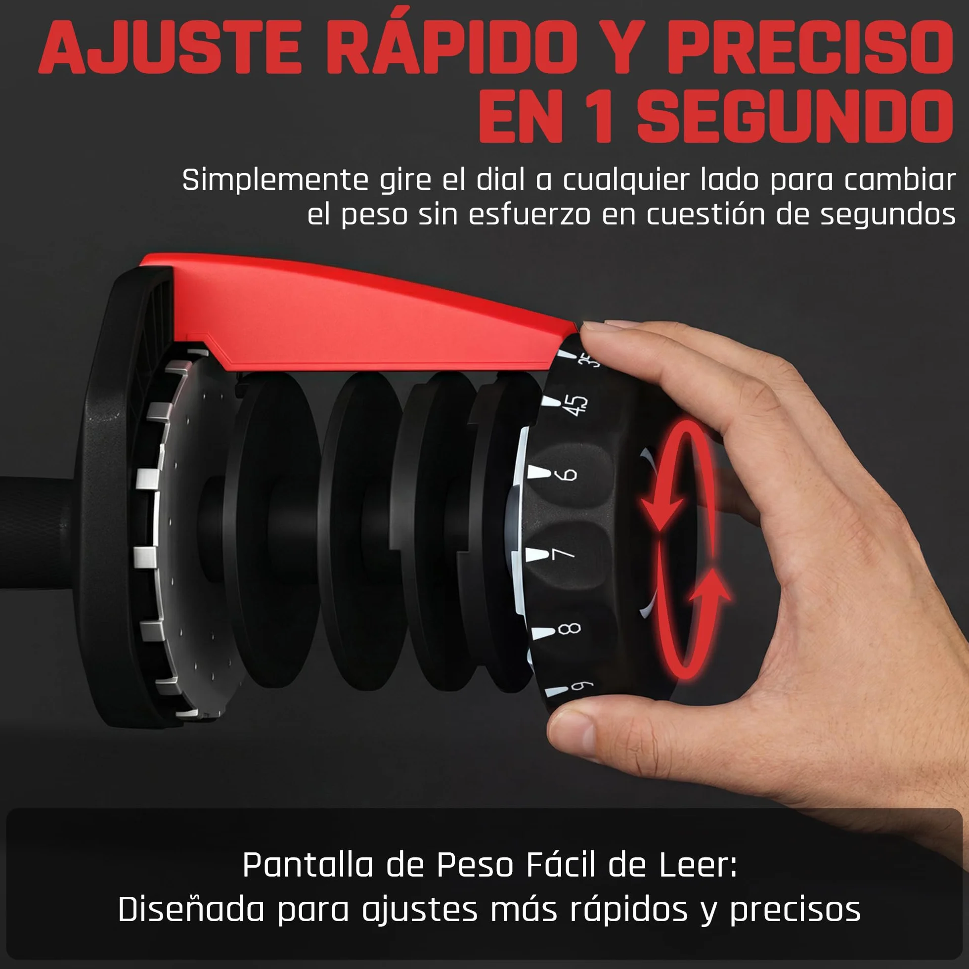 Yaheetech Kit de 1-2pcs Mancuerna Ajustable 5-15 Niveles Rápido 2-25kg Seguridad de Doble Bloqueo, Agarre Antideslizante, Ahorro de Espacio Para Gimnasio en Casa