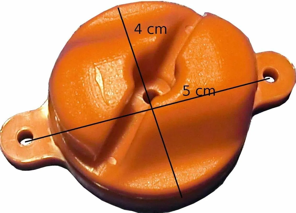 Pack de Ganchos universales antilesión para porterías de fútbol y Balonmano Color Naranja de Nylon inyectado con Tornillo autotaladrante Incluido