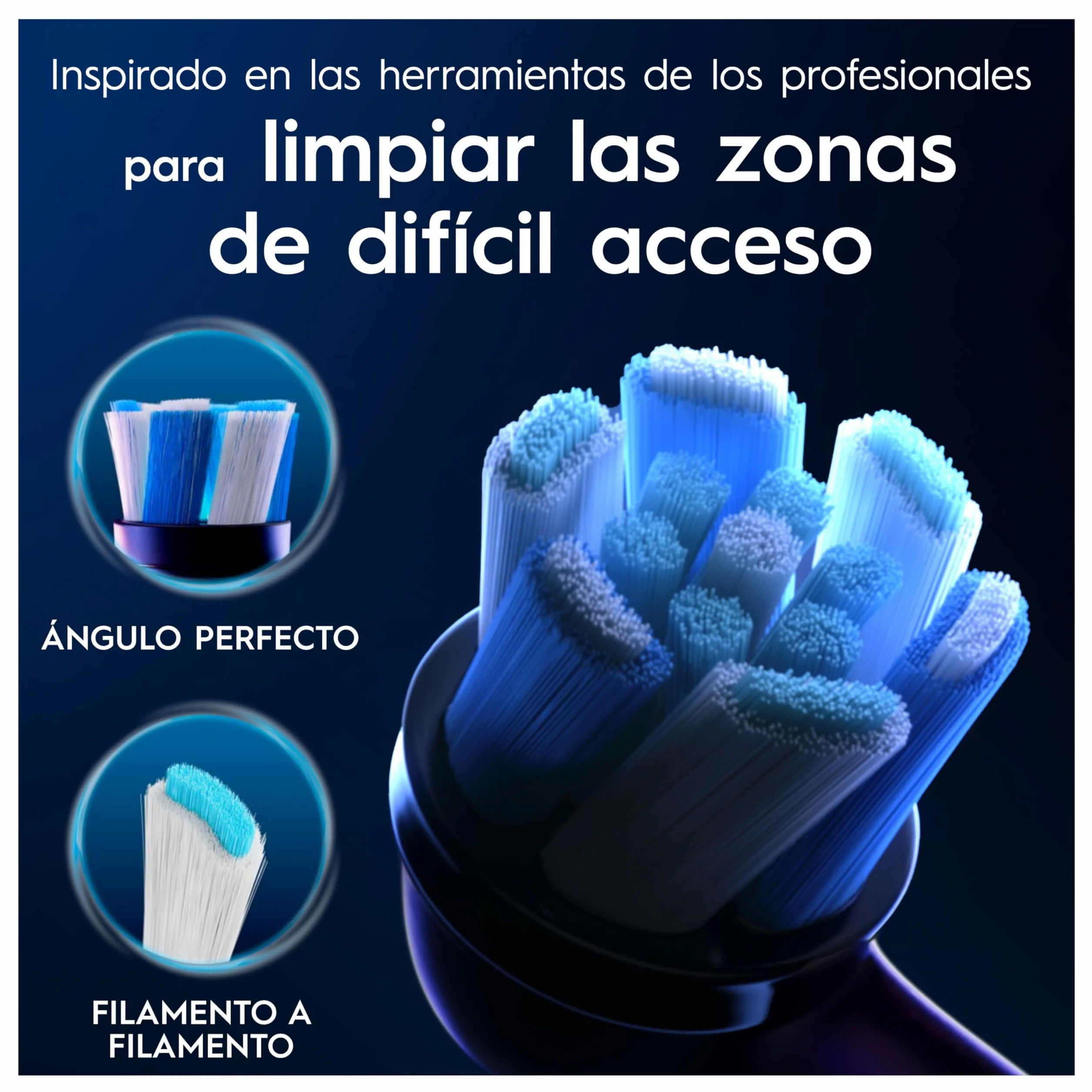 Oral-B iO Ultimate Clean Cabezales De Recambio Originales, Pack de 6, Negros Para Cepillos Eléctricos
