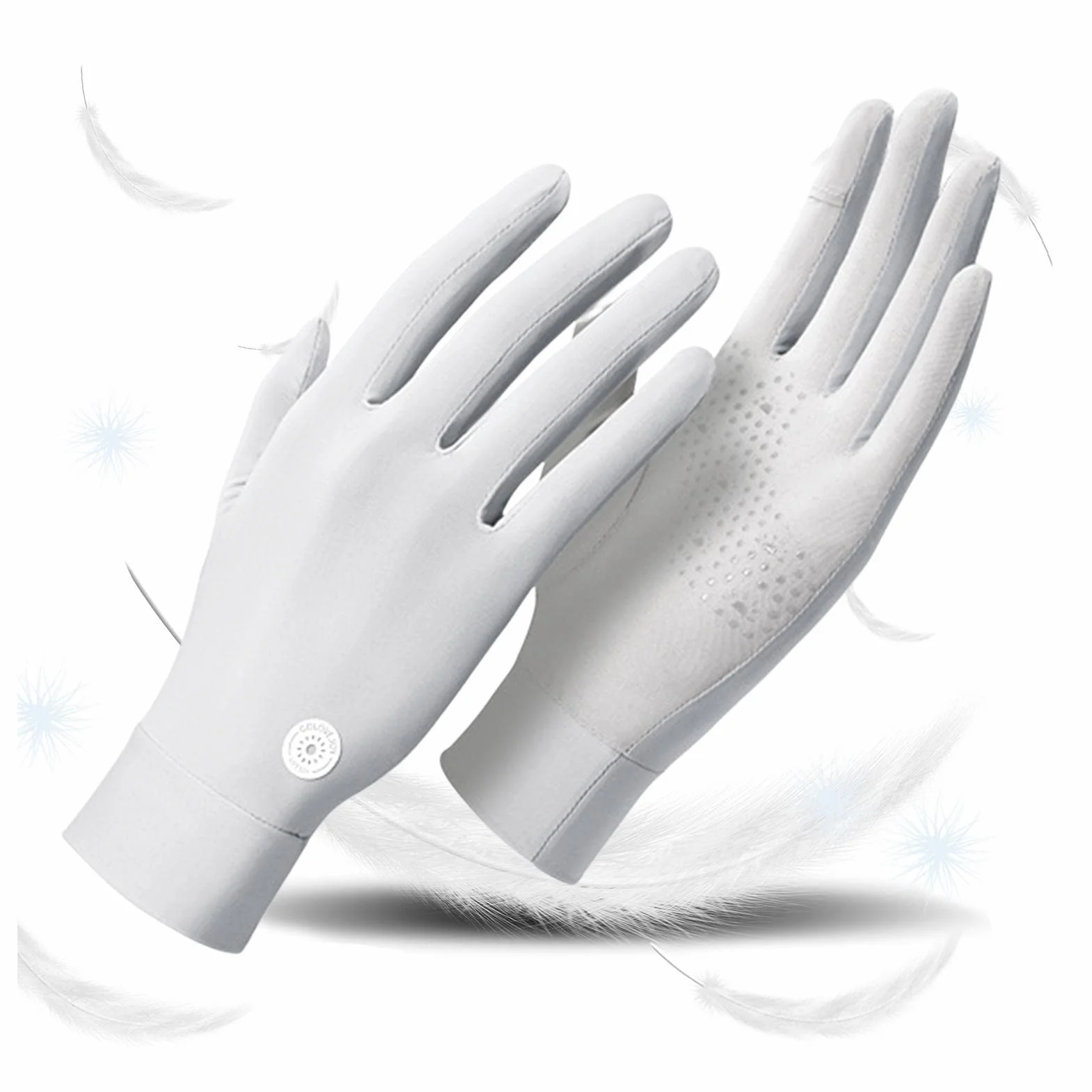 Guantes FPS | protección Solar Transpirables Ice Feeling Thin UPF 50+,navegación, conducción Hombres para Remo, Kayak, conducción, Remo, piragüismo