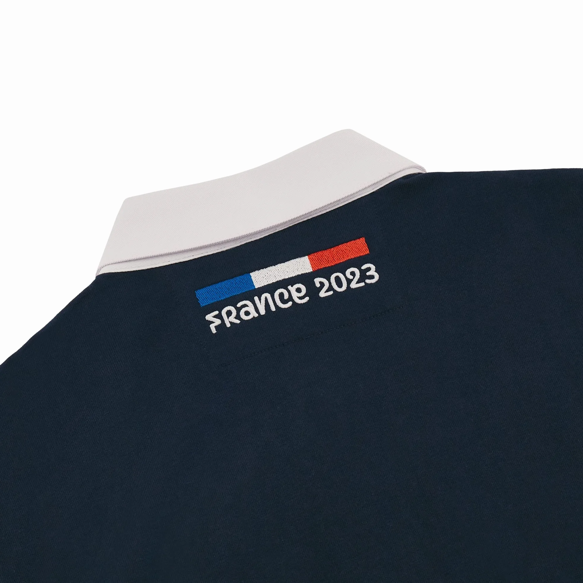 Macron RWC 2023 Rugby World Cup Cotton Polo Football Soccer T-Shirt Camiseta (Navy)