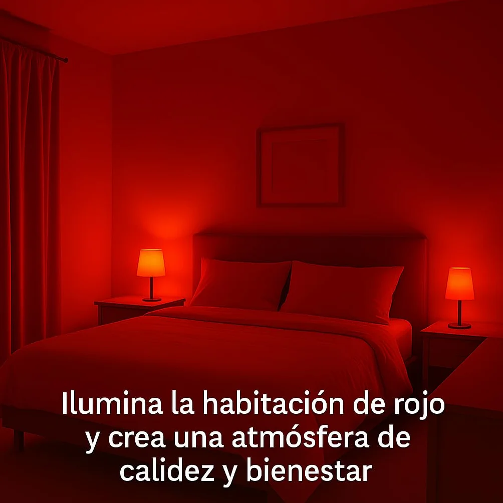 Bombilla Luz Roja Nocturna Melatonina E27 E14 Pack 2 Sin Luz Azul ni Flicker