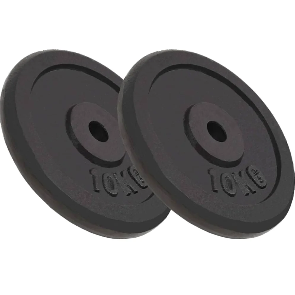 Home Garden, 2 discos de peso de hierro fundido de 2 x 10 kg