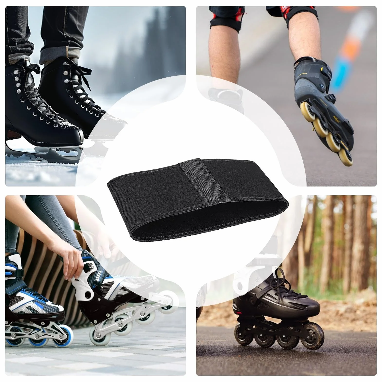 para Patines de Hielo - Protectores Elásticos Impermeables de Envoltura | s para Patines de Ruedas | para Patinaje Artístico, Velocidad, Recreativo, Hockey, Jóvenes, Adultos, Niñas,