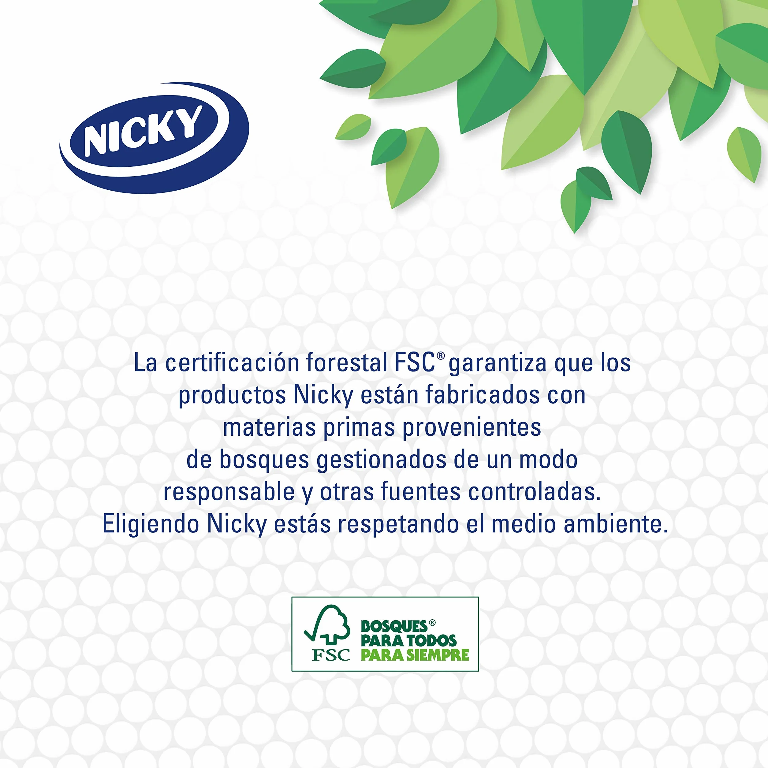 Nicky Supreme Papel Higiénico 42 Rollos 3 Capas 160 Servicios por Rollo FSC