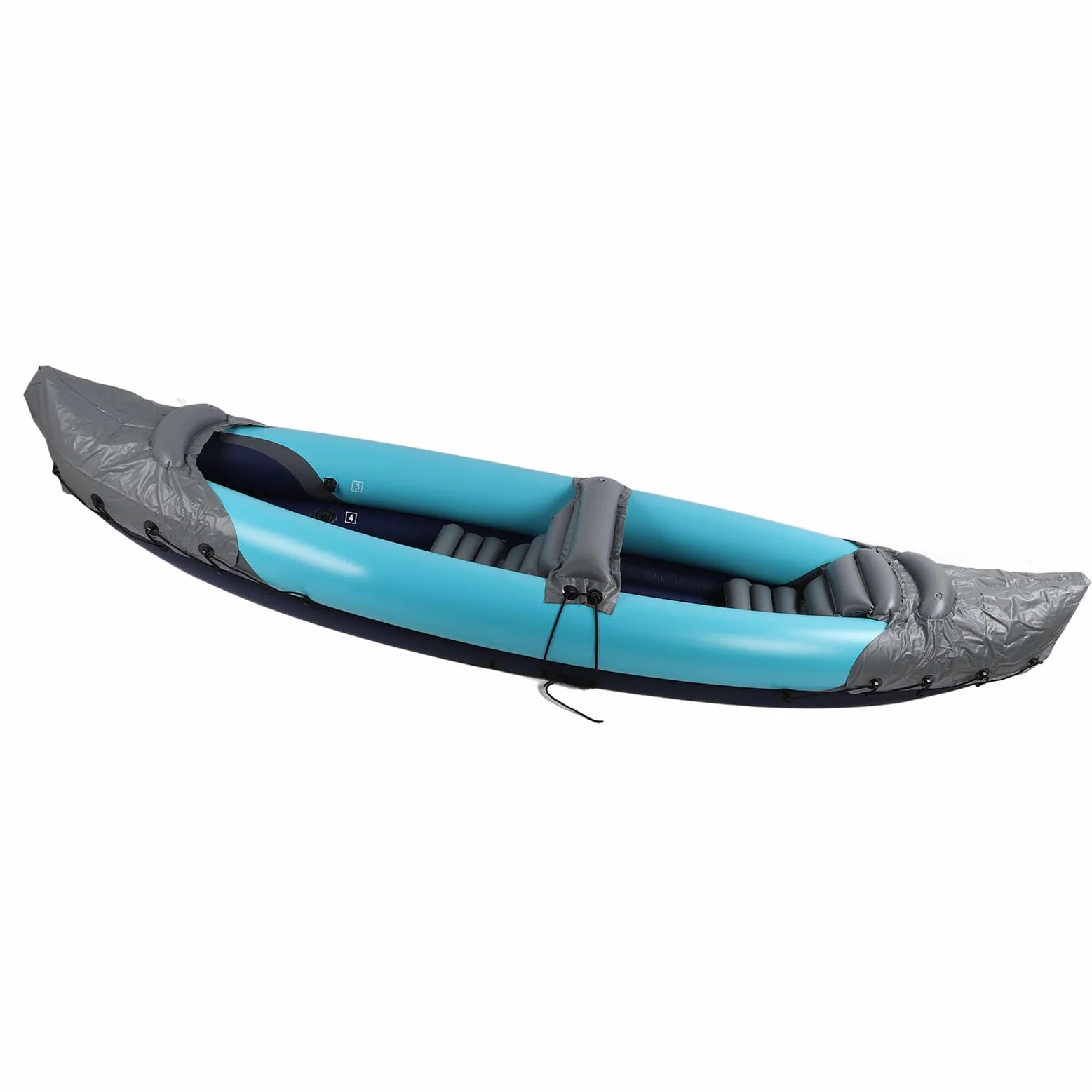 Kayak Plegable para 2 Personas, Canoa Inflable portátil con protección Solar, PVC Grueso, para Pesca, Rafting, canotaje