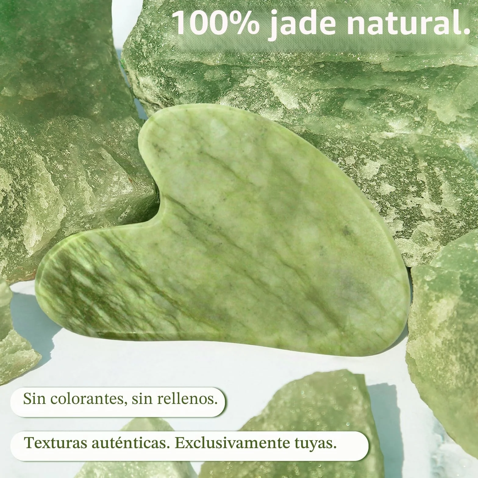 Flagest Gua Sha Natural Jade Facial Massager Antiarrugas