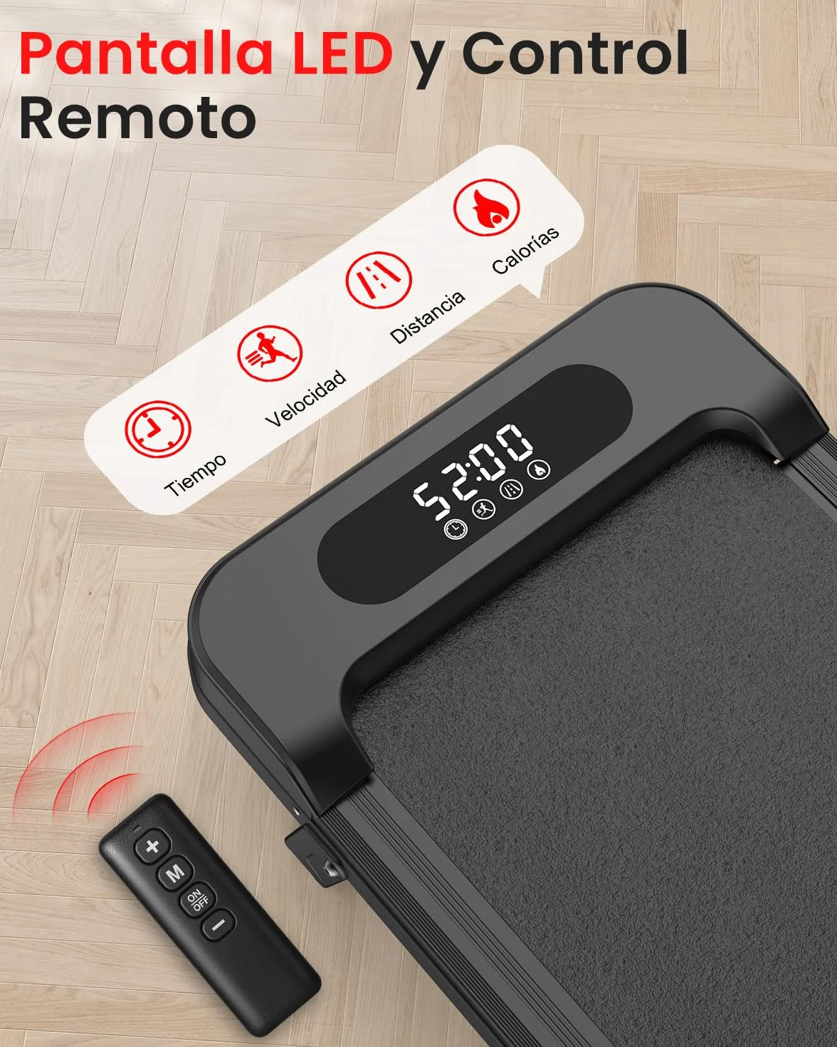 HomeFitnessCode Cinta de Correr y Andar 3 en 1 con Inclinación 7% – Caminadora Eléctrica Silenciosa, 8 km/h, Motor 2,5CV, Sistema de Amortiguación, Pantalla LCD, 130 kg – Hogar y Oficina