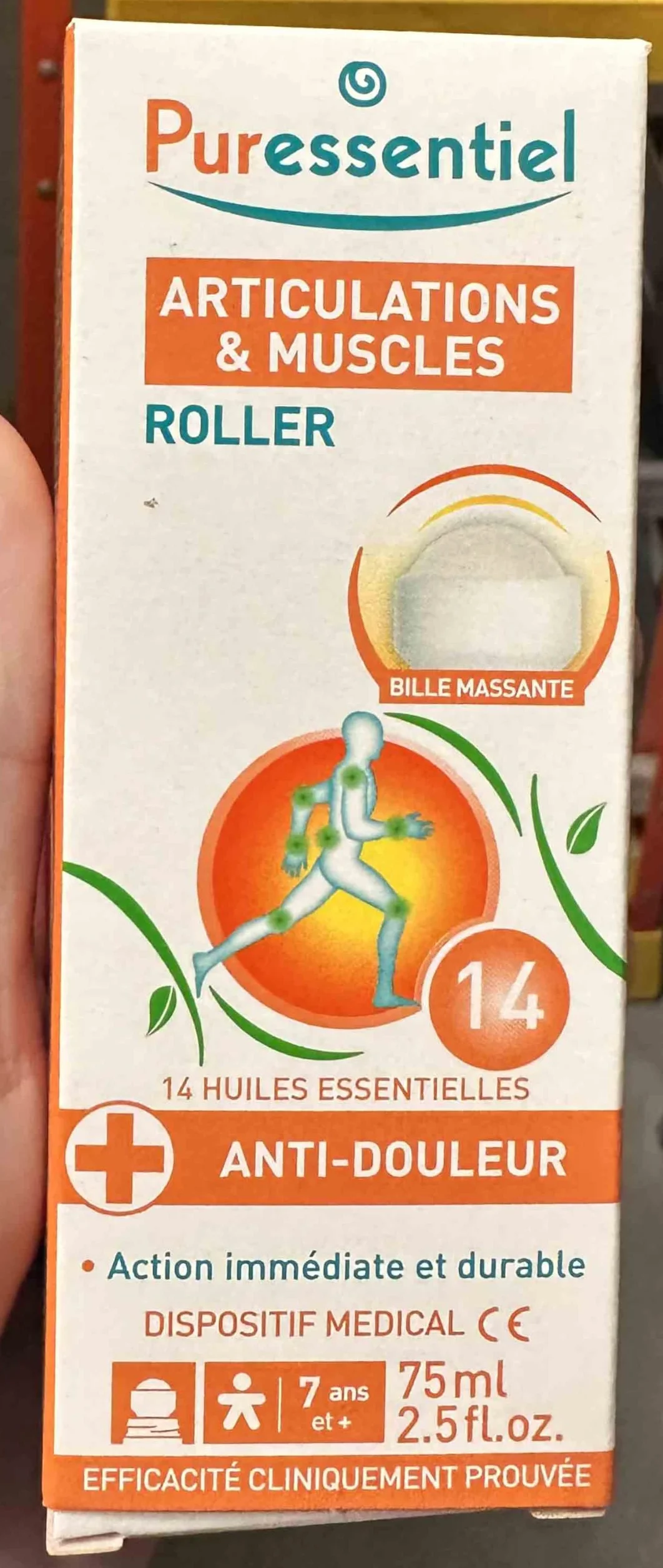 Puressentiel Roller Articulaciones y Músculos 14 Aceites Esenciales 99,9% Natural 75 ml