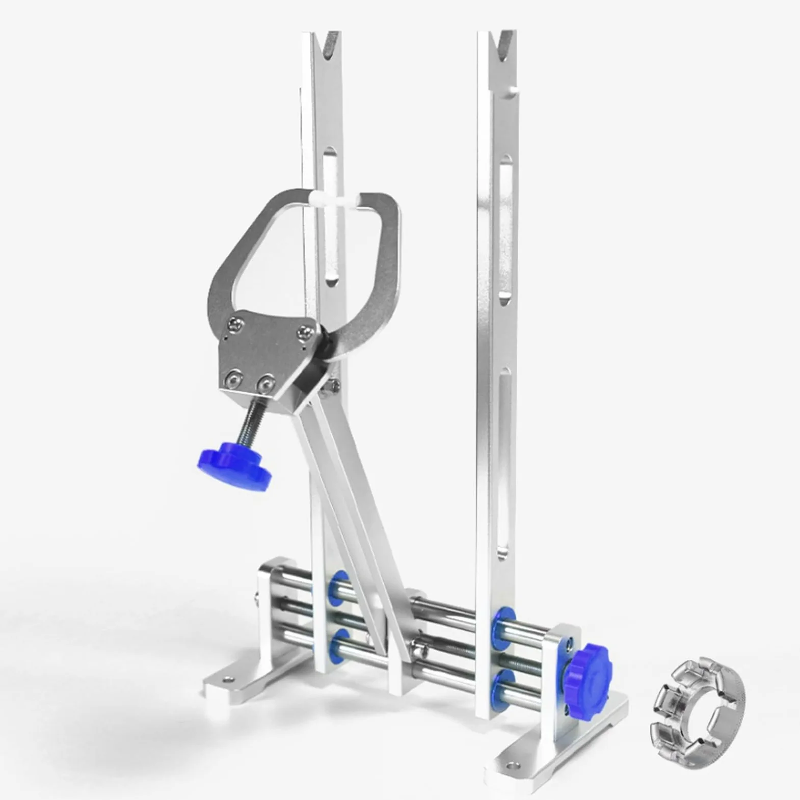 Soporte de reparación de Bicicletas Aleación de Aluminio 16"-29" alineación y Equilibrio de neumáticos Soporte enderezadora de Cubo de Rueda Compatibilidad versátil