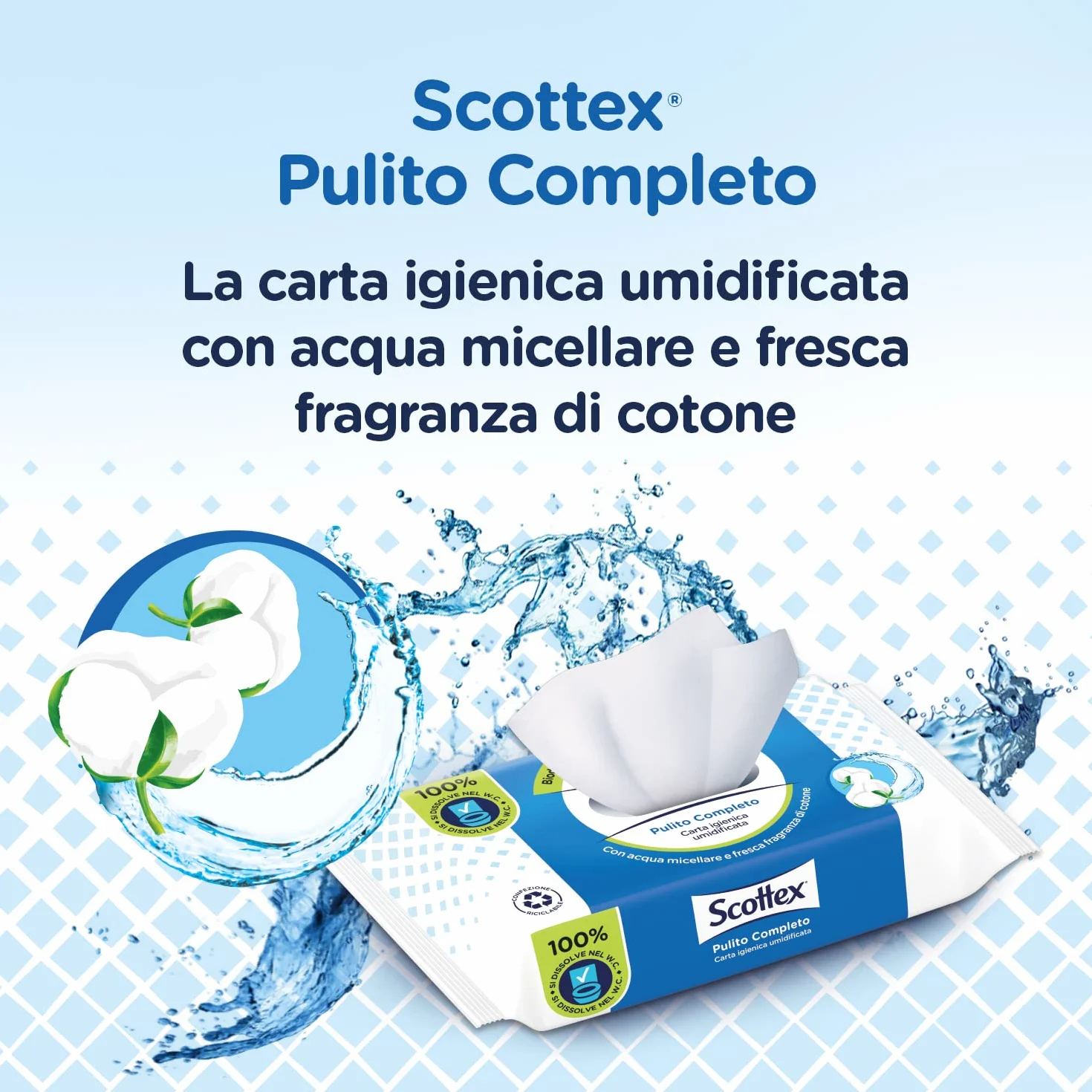Scottex Pulito Completo Papel Higiénico Humidificado Biodegradable 504 Toallitas